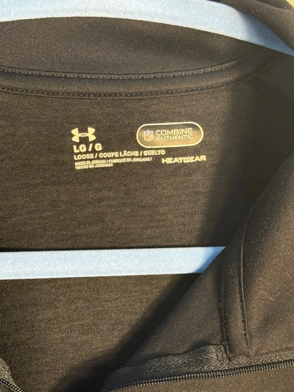 Under Armour Charcoal Pittsburgh Steelers Quarter-Zip Pullover Size L